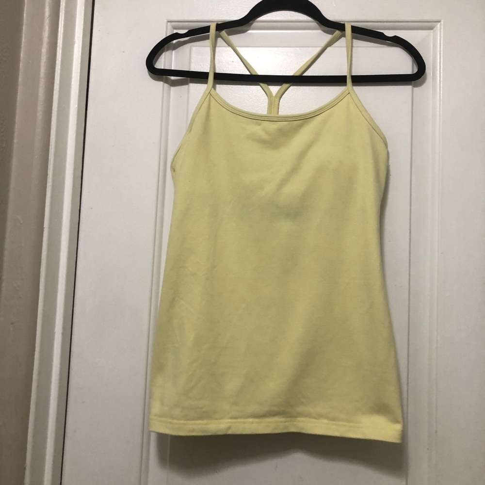 Lululemon Pale Yellow Strappy Tank Top Size 8